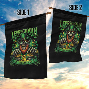 St Patricks Day Horror Leprechaun Garden Flag Your Luck Just Ran Out Creepy St Pattys Day TS11 Print Your Wear