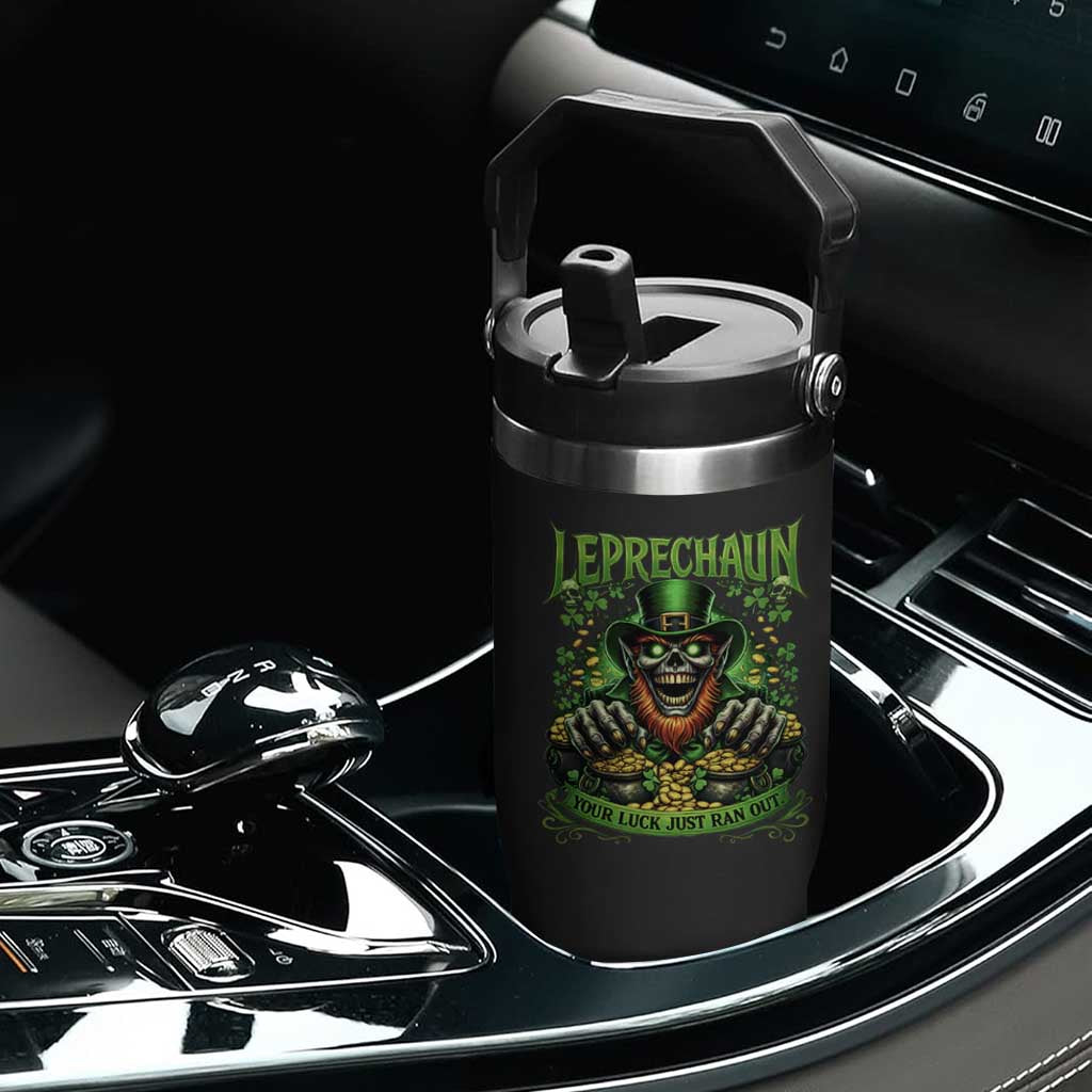 St Patricks Day Horror Leprechaun Flip Straw Tumbler Your Luck Just Ran Out Creepy St Pattys Day TS11 Print Your Wear