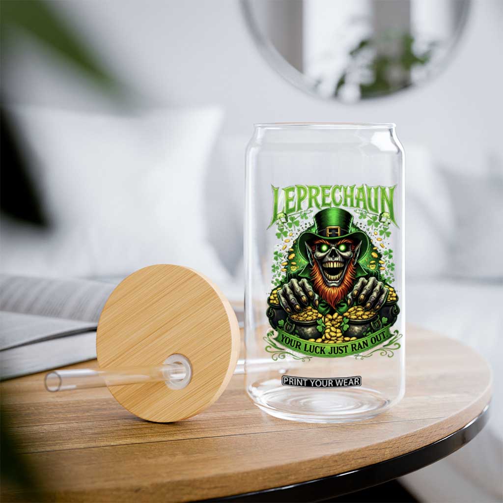 St Patricks Day Horror Leprechaun Glass Can Your Luck Just Ran Out Creepy St Pattys Day TS11 Print Your Wear