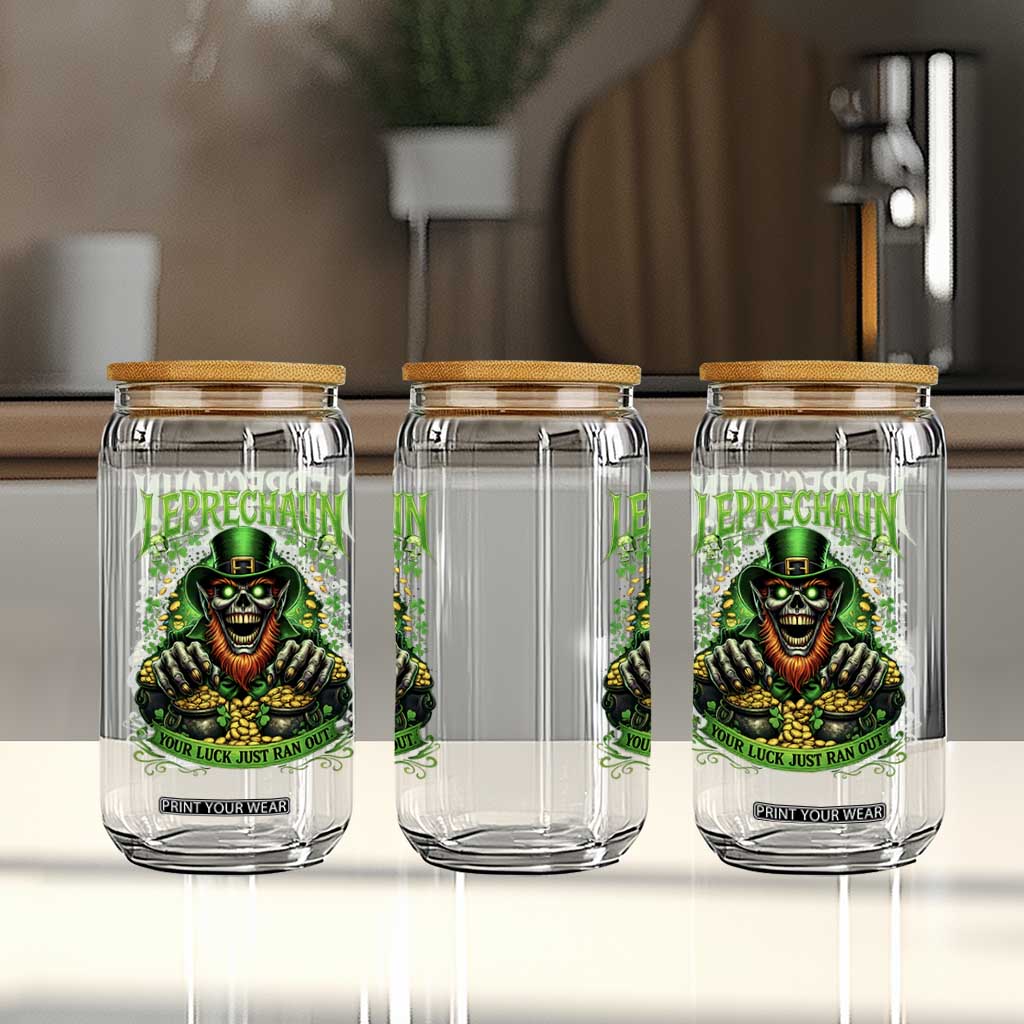 St Patricks Day Horror Leprechaun Glass Can Your Luck Just Ran Out Creepy St Pattys Day TS11 Print Your Wear