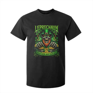 St Patricks Day Horror Leprechaun T Shirt For Kid Your Luck Just Ran Out Creepy St Pattys Day TS11 Black Print Your Wear