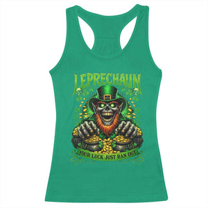 St Patricks Day Horror Leprechaun Racerback Tank Top Your Luck Just Ran Out Creepy St Pattys Day TS11 Irish Green Print Your Wear