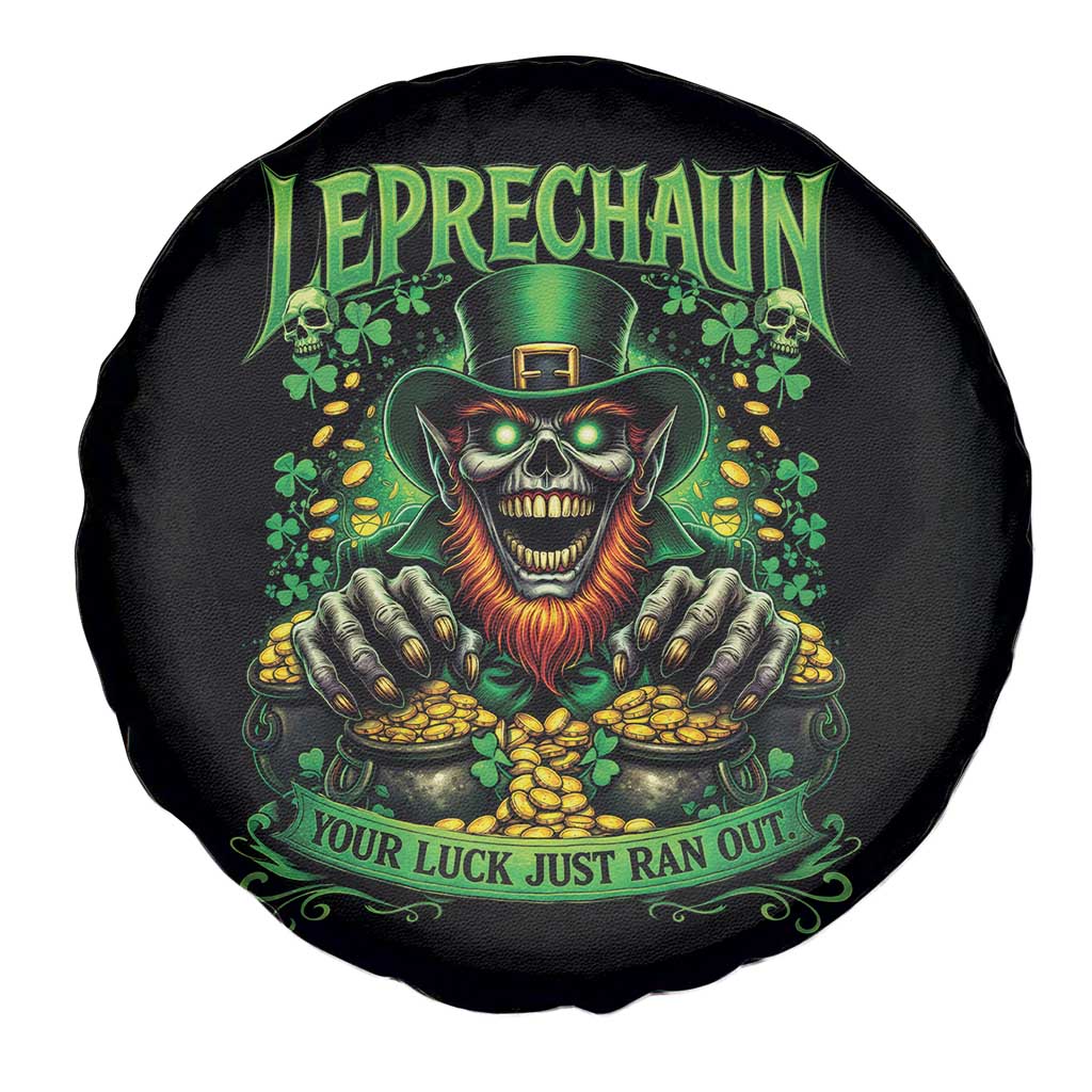 St Patricks Day Horror Leprechaun Spare Tire Cover Your Luck Just Ran Out Creepy St Pattys Day TS11 Print Your Wear