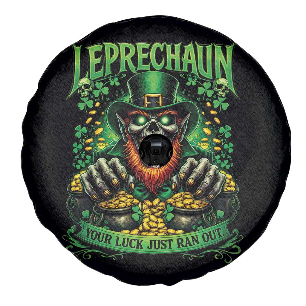 St Patricks Day Horror Leprechaun Spare Tire Cover Your Luck Just Ran Out Creepy St Pattys Day TS11 Print Your Wear