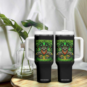 St Patricks Day Horror Leprechaun Tumbler With Handle Your Luck Just Ran Out Creepy St Pattys Day TS11 Print Your Wear