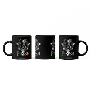 Funny St Patricks Day Pirate Coffee Mug Pirish Vintage Irish Pirate Skull TS11 Print Your Wear