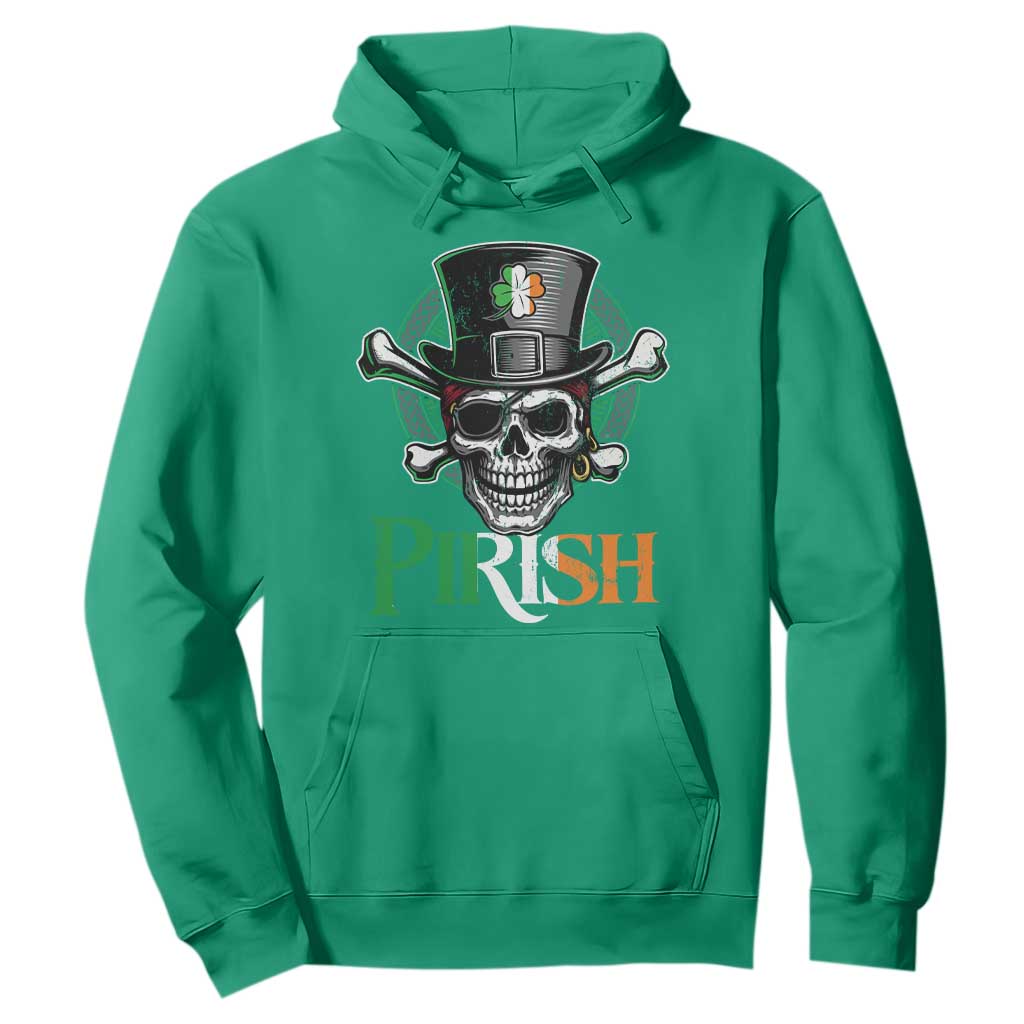 Funny St Patricks Day Pirate Hoodie Pirish Vintage Irish Pirate Skull TS11 Irish Green Print Your Wear