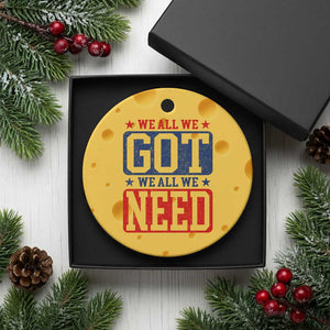 We All We Got We All We Need Ceramic Ornament Football Fan Stars Game Day TS11 1pc Yellow Cheese Print Your Wear