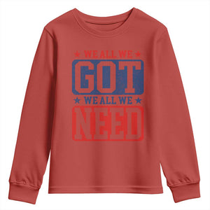 We All We Got We All We Need Youth Sweatshirt Football Fan Stars Game Day TS11 Red Print Your Wear