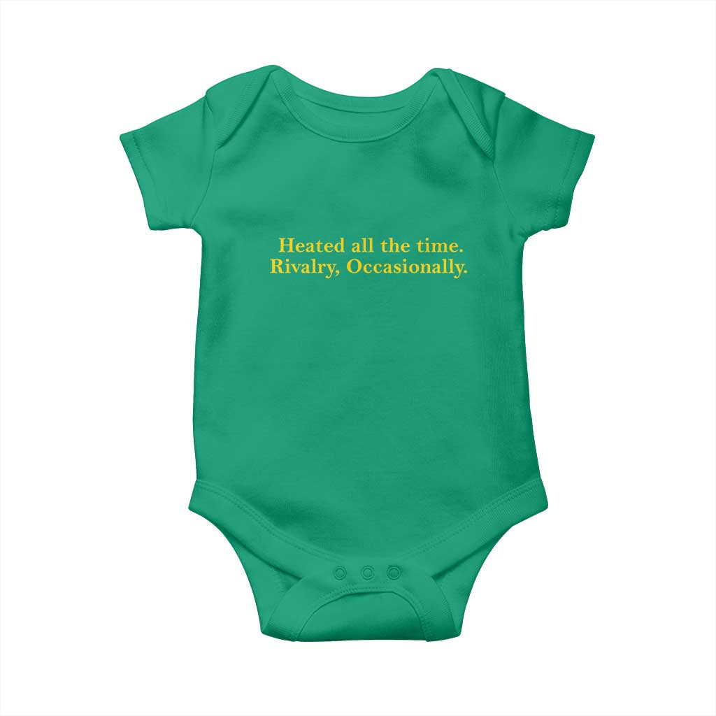 Funny Heated All The Time Rivalry Occasionally Baby Onesie LGBT Hockey Romance TS11 Irish Green Print Your Wear