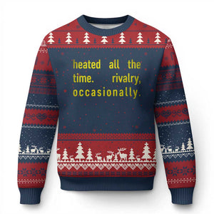 Funny Heated All The Time Rivalry Occasionally Ugly Christmas Sweater LGBT Ice Hockey TS11 Navy Red Print Your Wear