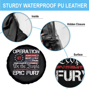 Operation Epic Fury Spare Tire Cover Military Bomber Stealth Jet Vintage American Flag TS11 Print Your Wear