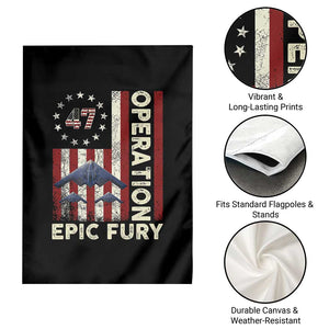 Operation Epic Fury Garden Flag Military Tactical Warfare Stealth Jet American Flag TS11 Print Your Wear
