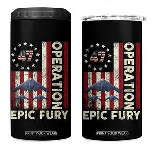 Operation Epic Fury 4 in 1 Can Cooler Tumbler Military Tactical Warfare Stealth Jet American Flag TS11 One Size: 16 oz Black Print Your Wear