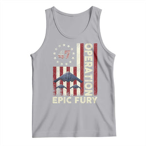 Operation Epic Fury Tank Top Military Tactical Warfare Stealth Jet American Flag TS11 Athletic Heather Print Your Wear