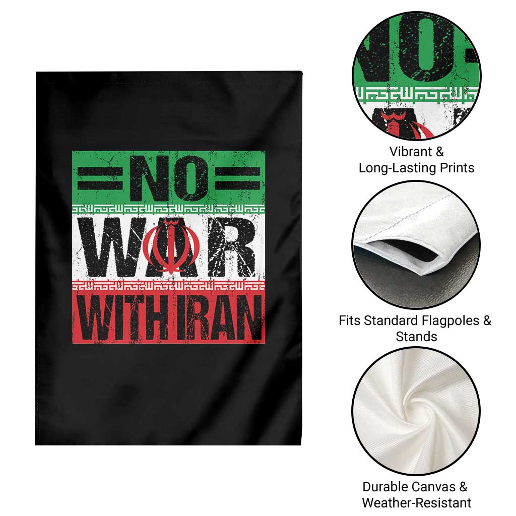 No War With Iran Garden Flag Freedom For Iranians Vintage Iran Flag TS11 Print Your Wear