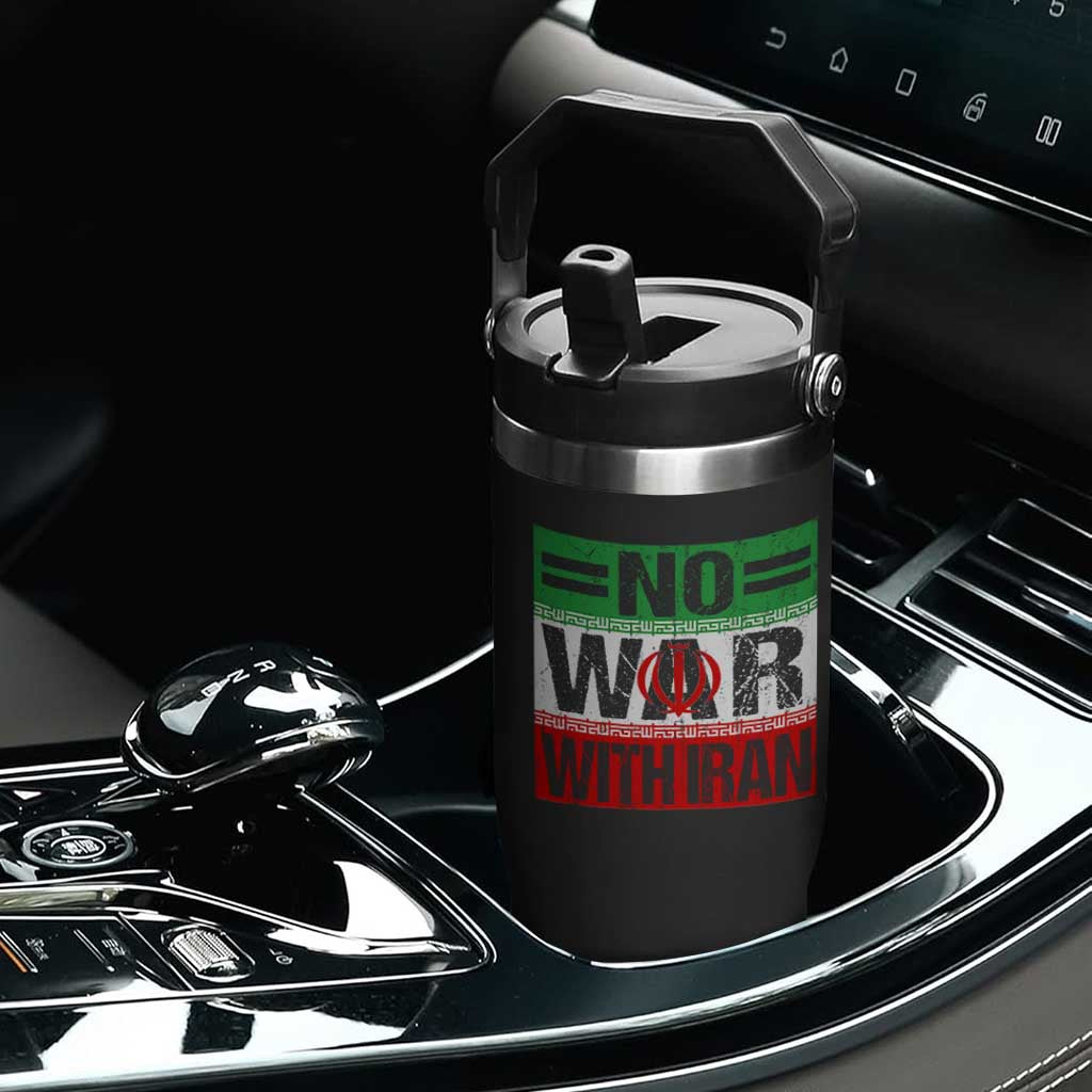 No War With Iran Flip Straw Tumbler Freedom For Iranians Vintage Iran Flag TS11 Print Your Wear