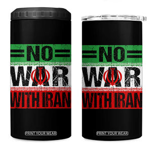 No War With Iran 4 in 1 Can Cooler Tumbler Freedom For Iranians Vintage Iran Flag TS11 One Size: 16 oz Black Print Your Wear