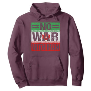 No War With Iran Hoodie Freedom For Iranians Vintage Iran Flag TS11 Maroon Print Your Wear