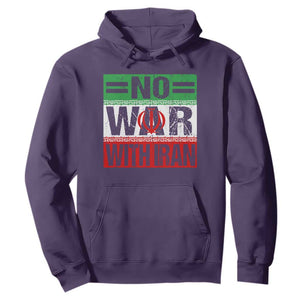 No War With Iran Hoodie Freedom For Iranians Vintage Iran Flag TS11 Purple Print Your Wear