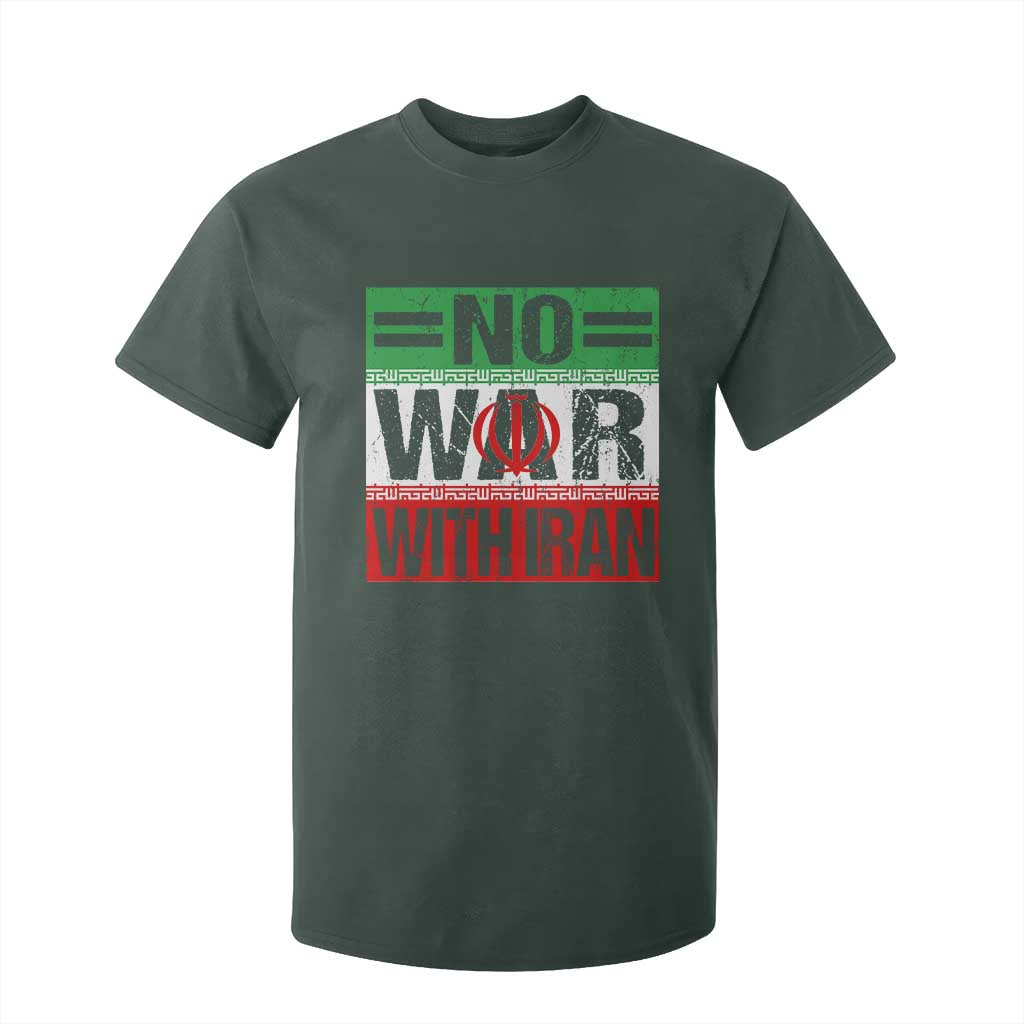No War With Iran T Shirt For Kid Freedom For Iranians Vintage Iran Flag TS11 Dark Forest Green Print Your Wear