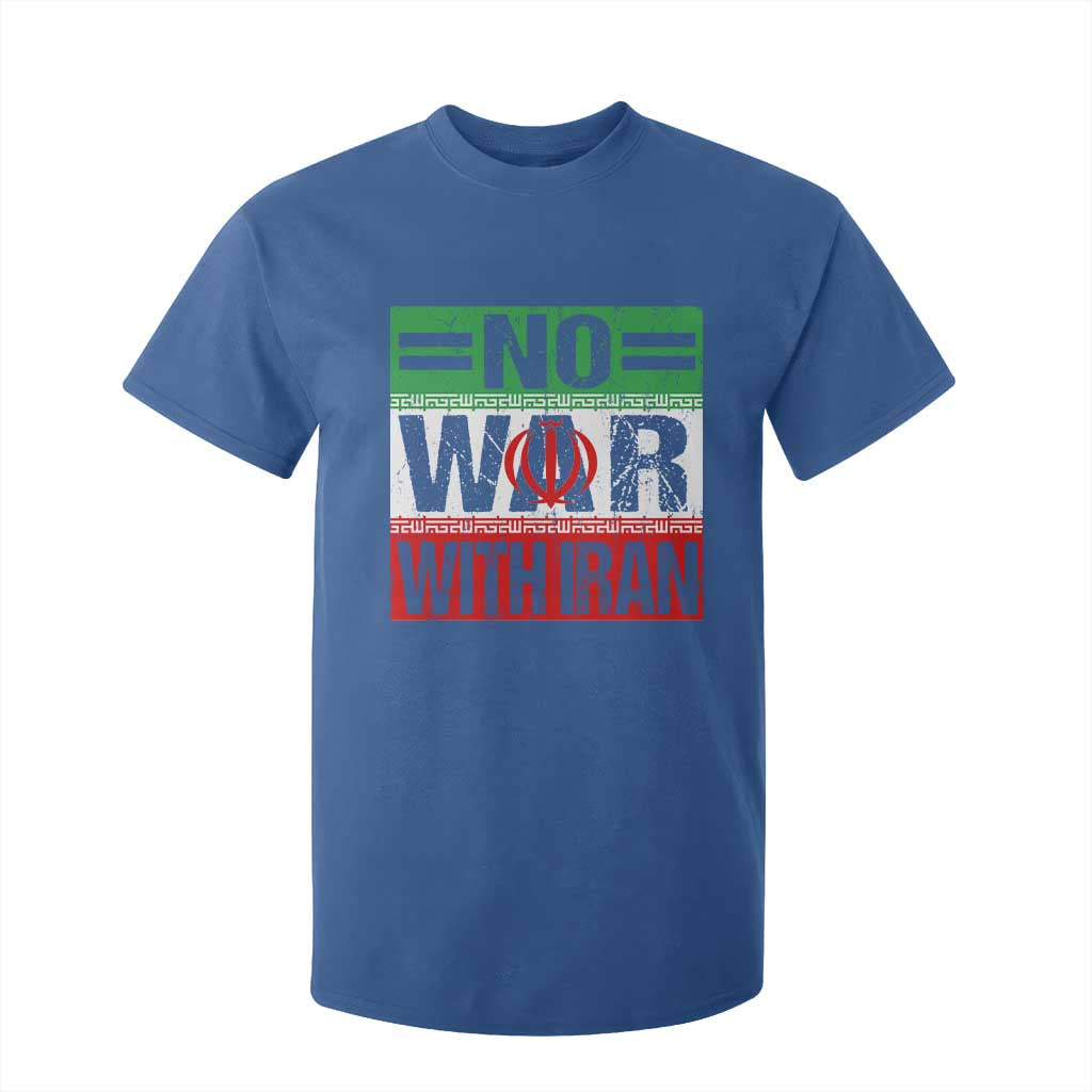 No War With Iran T Shirt For Kid Freedom For Iranians Vintage Iran Flag TS11 Royal Blue Print Your Wear