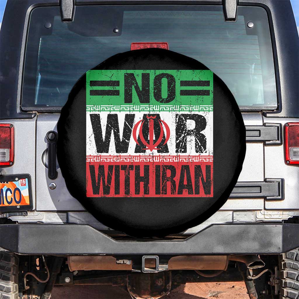 No War With Iran Spare Tire Cover Freedom For Iranians Vintage Iran Flag TS11 No hole Black Print Your Wear