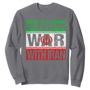 No War With Iran Sweatshirt Freedom For Iranians Vintage Iran Flag TS11 Charcoal Print Your Wear