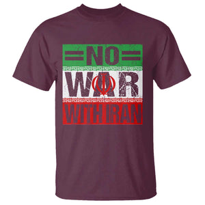 No War With Iran T Shirt Freedom For Iranians Vintage Iran Flag TS11 Maroon Print Your Wear