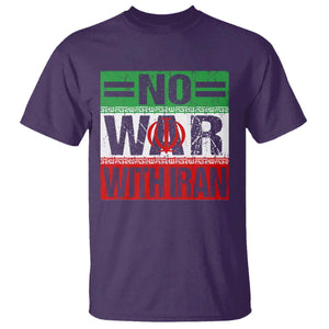 No War With Iran T Shirt Freedom For Iranians Vintage Iran Flag TS11 Purple Print Your Wear