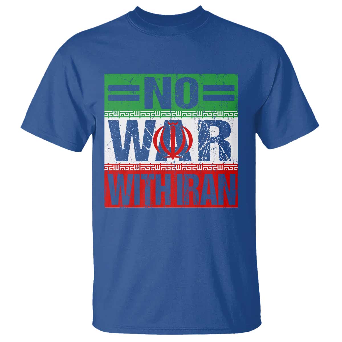 No War With Iran T Shirt Freedom For Iranians Vintage Iran Flag TS11 Royal Blue Print Your Wear