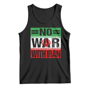 No War With Iran Tank Top Freedom For Iranians Vintage Iran Flag TS11 Black Print Your Wear