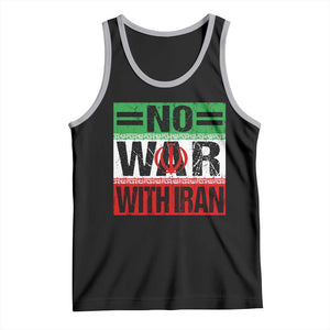 No War With Iran Tank Top Freedom For Iranians Vintage Iran Flag TS11 Black Athletic Heather Print Your Wear