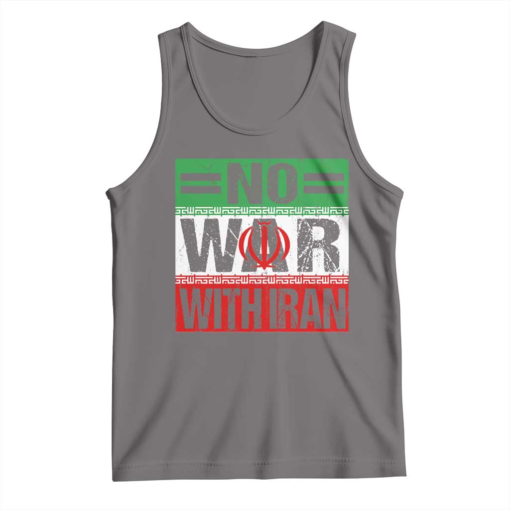 No War With Iran Tank Top Freedom For Iranians Vintage Iran Flag TS11 Deep Heather Print Your Wear