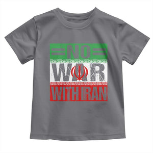 No War With Iran Toddler T Shirt Freedom For Iranians Vintage Iran Flag TS11 Charcoal Print Your Wear