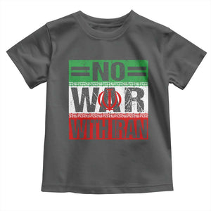 No War With Iran Toddler T Shirt Freedom For Iranians Vintage Iran Flag TS11 Dark Heather Print Your Wear