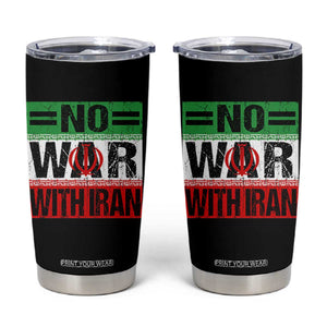 No War With Iran Tumbler Cup Freedom For Iranians Vintage Iran Flag TS11 Black Print Your Wear