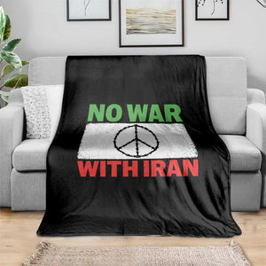 No War With Iran Throw Blanket Iranian People Support Barbed Wire Peace Sign TS11 Print Your Wear