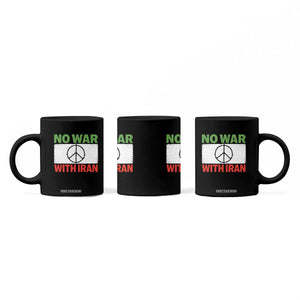 No War With Iran Coffee Mug Iranian People Support Barbed Wire Peace Sign TS11 Print Your Wear