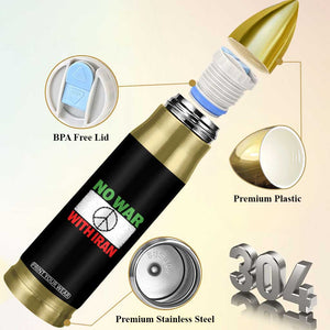 No War With Iran Bullet Tumbler Iranian People Support Barbed Wire Peace Sign TS11 Print Your Wear