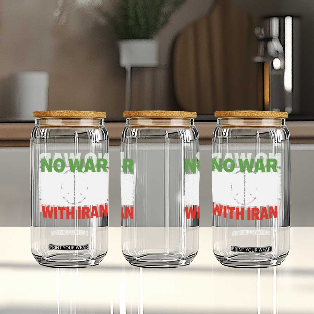 No War With Iran Glass Can Iranian People Support Barbed Wire Peace Sign TS11 Print Your Wear