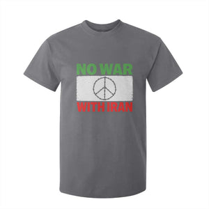No War With Iran T Shirt For Kid Iranian People Support Barbed Wire Peace Sign TS11 Charcoal Print Your Wear