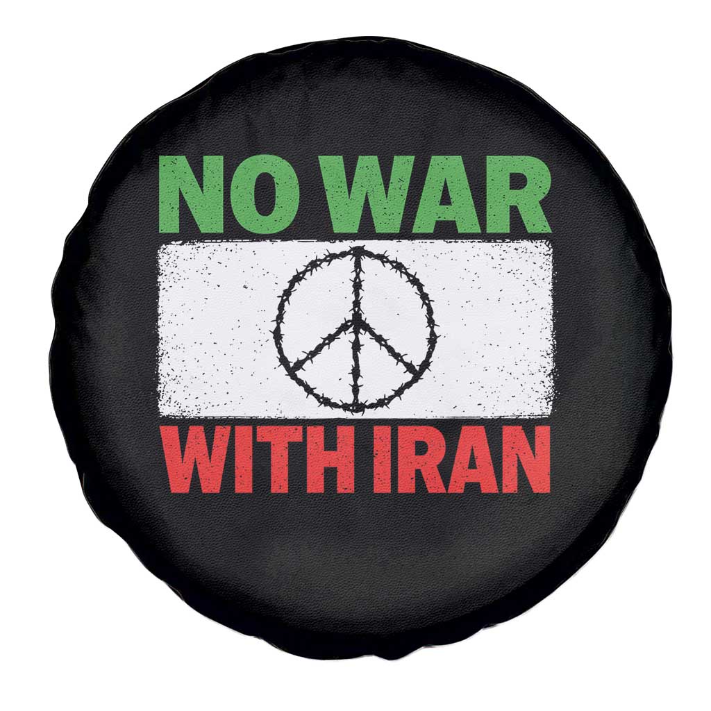No War With Iran Spare Tire Cover Iranian People Support Barbed Wire Peace Sign TS11 Print Your Wear