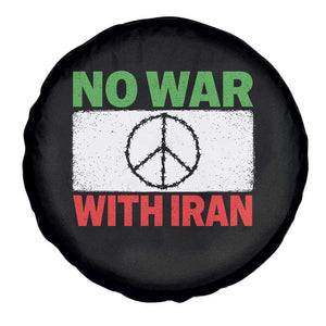 No War With Iran Spare Tire Cover Iranian People Support Barbed Wire Peace Sign TS11 Print Your Wear