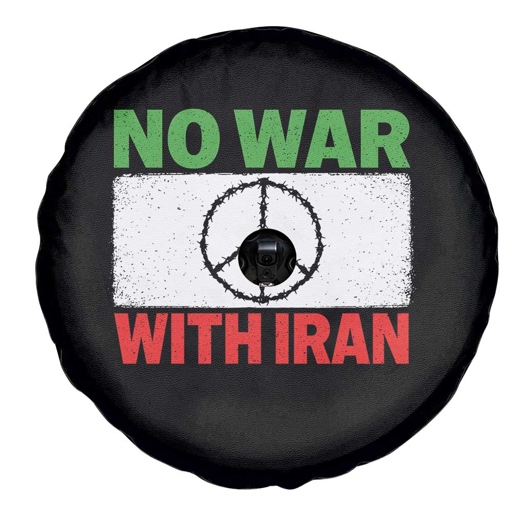 No War With Iran Spare Tire Cover Iranian People Support Barbed Wire Peace Sign TS11 Print Your Wear