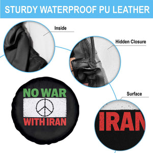 No War With Iran Spare Tire Cover Iranian People Support Barbed Wire Peace Sign TS11 Print Your Wear