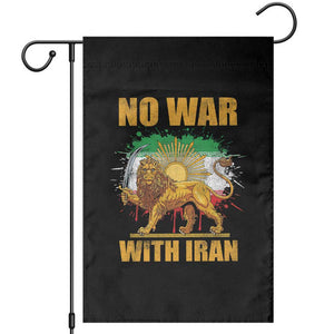 No War With Iran Garden Flag Iran Flag Lion And Sun Persian Pride TS11 Black Print Your Wear