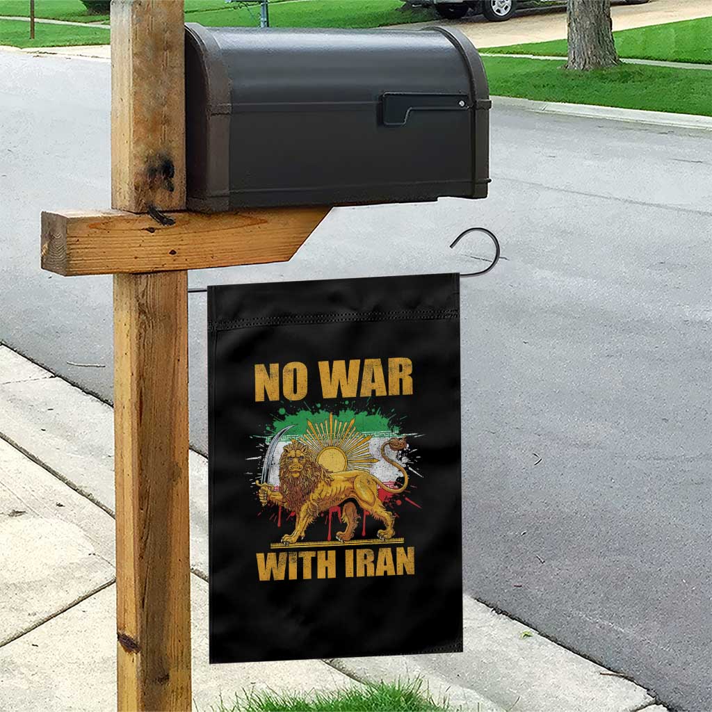 No War With Iran Garden Flag Iran Flag Lion And Sun Persian Pride TS11 Print Your Wear