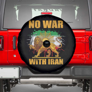 No War With Iran Spare Tire Cover Iran Flag Lion And Sun Persian Pride TS11 Black Print Your Wear