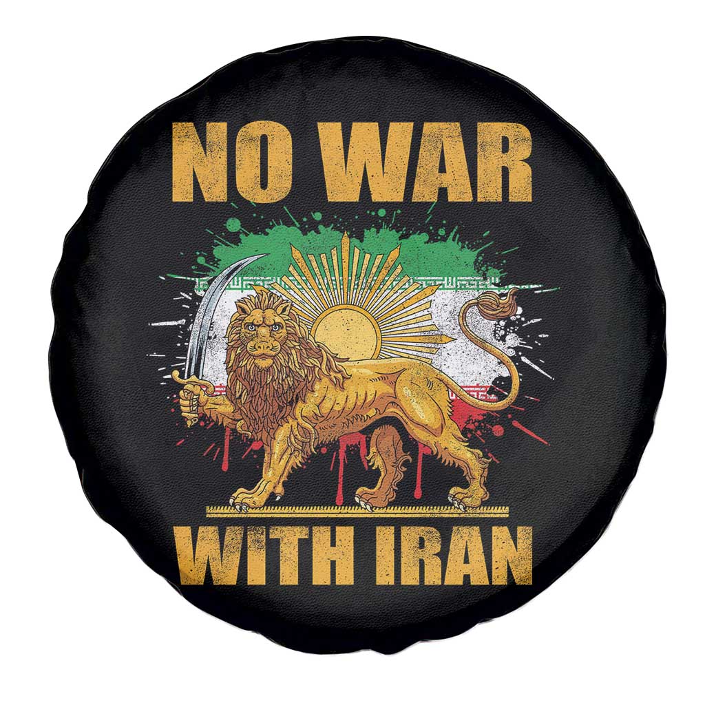 No War With Iran Spare Tire Cover Iran Flag Lion And Sun Persian Pride TS11 Print Your Wear
